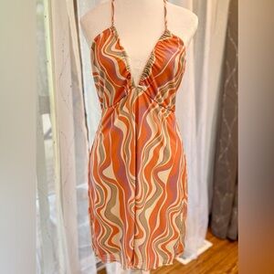 NWT Show Me Your Mumu Outgoing Mini Dress Wavy Striped Size M *FLAW*